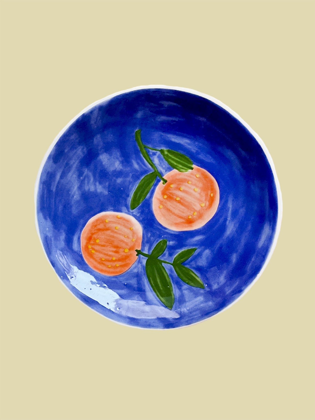 Orange Small Plate 16cm - Dark blue