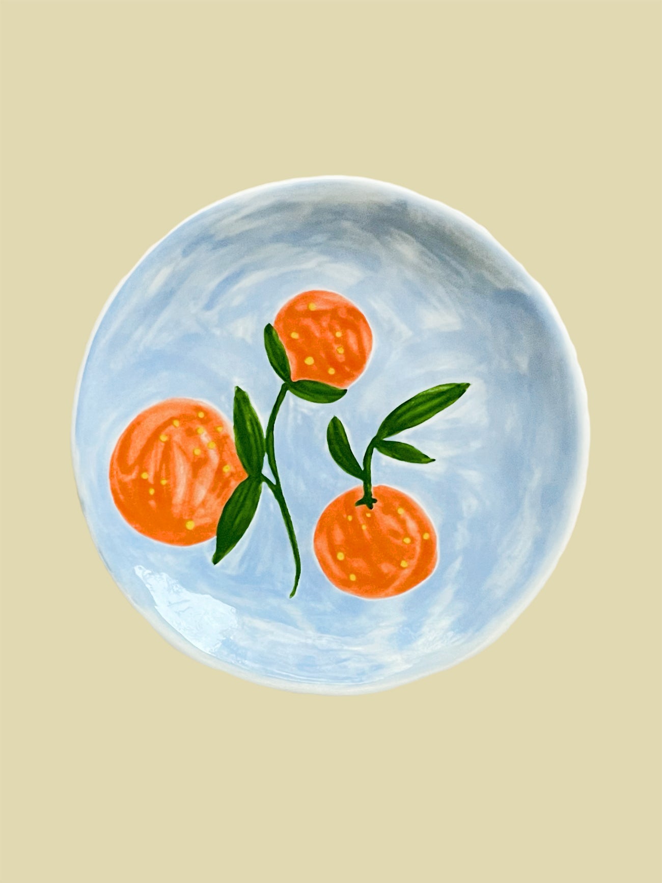 Orange Small Plate 16cm - Light blue