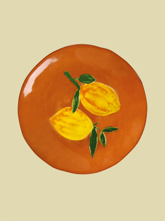 Lemon Small Plate 16cm - Brown