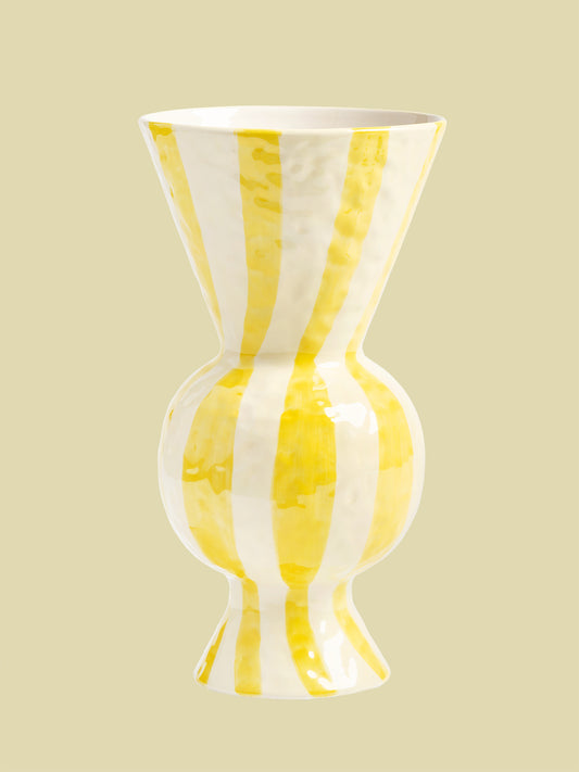 Yellow Striped Vase 29 cm