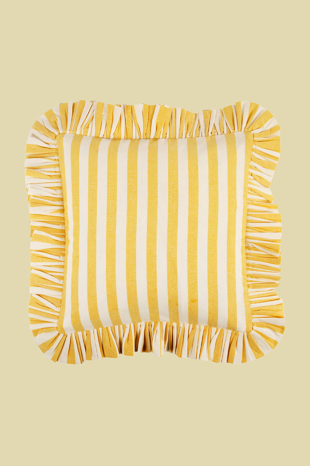 Cushion Cover Yellow Striped 40x40cm