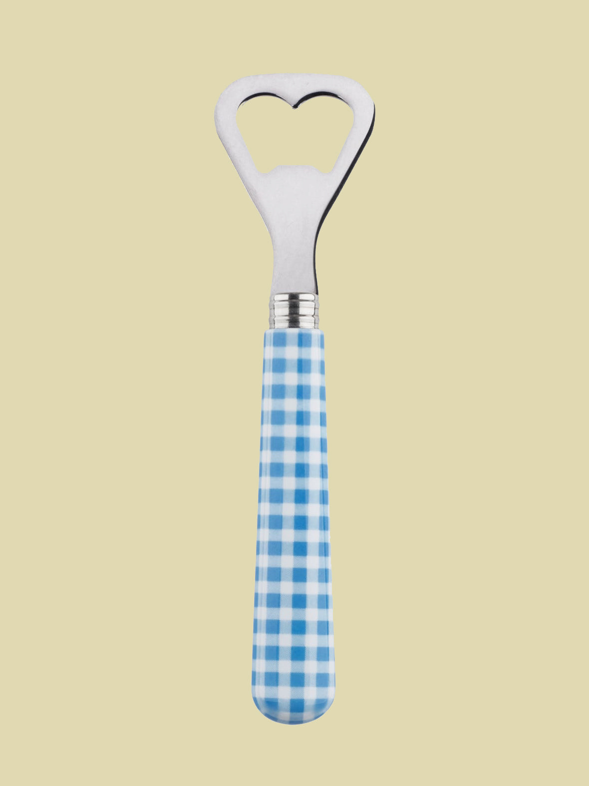 Blue Checkered Bottle Opener