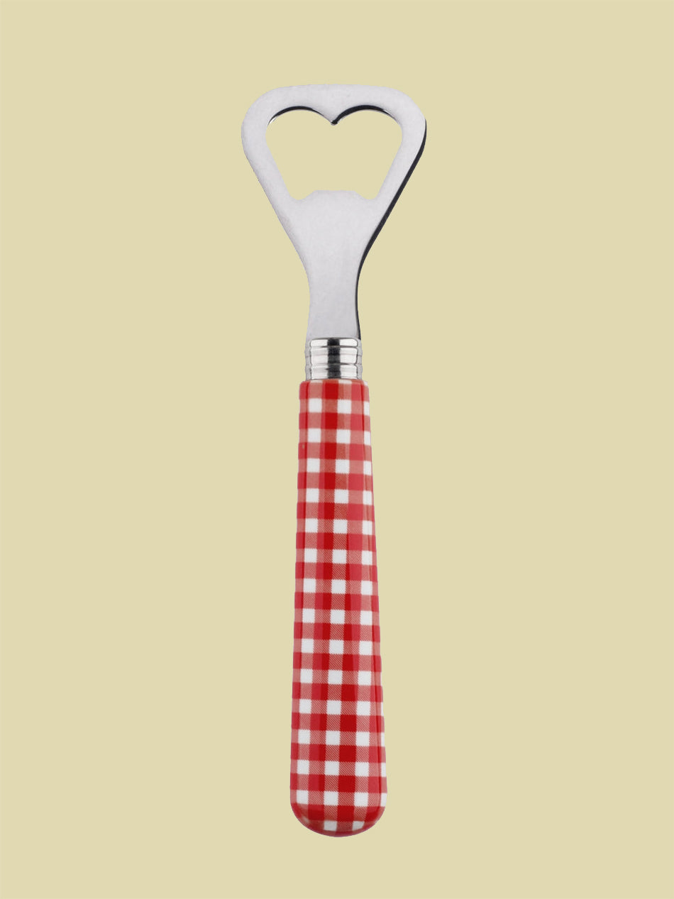 Red Checkered Bottle Opener