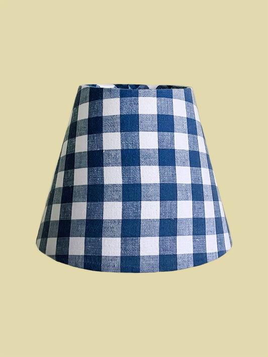 Lampshade Dark Blue Gingham