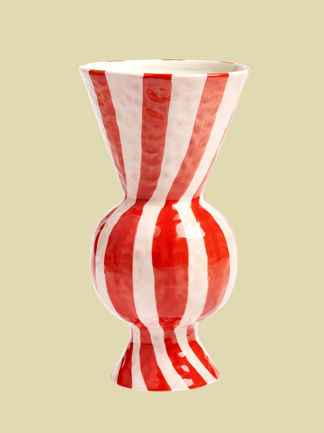 Red striped Vase 29 cm