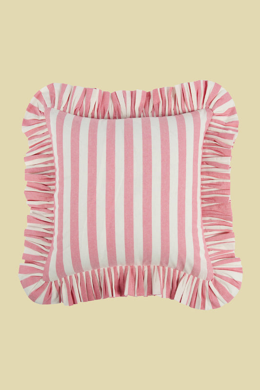 Cushion Cover Pink Striped 40x40cm