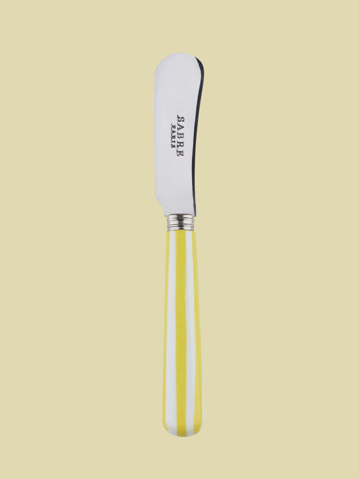 Yellow Striped Butter Knife