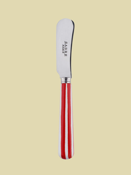 Red Striped Butter Knife