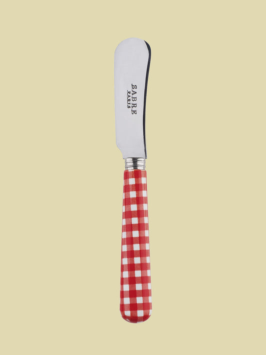 Red Checkered Butter Knife