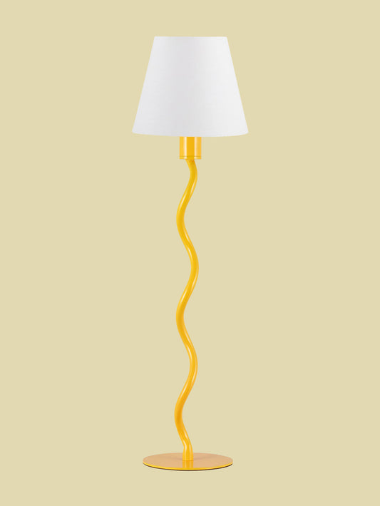 Scallop Lamp Base Yellow