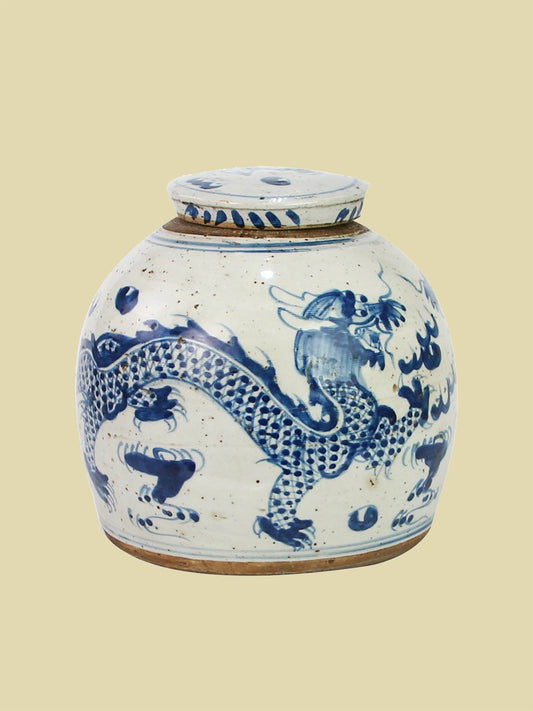 Blue and White Vase Dragon